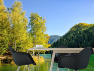 Фотошпалери зелене осіннє озеро - 1