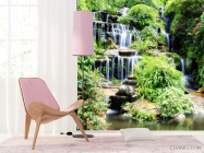 Фотошпалери водоспад серед зелені - 4