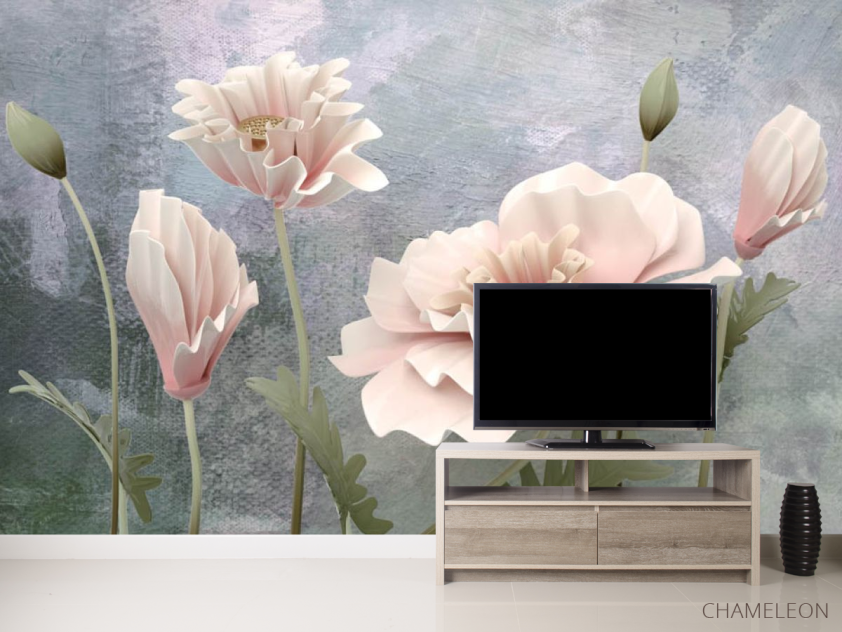 Фотообои 3d объёмные цветы - 2