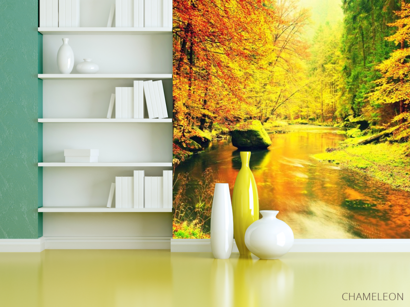 Фотошпалери жовтий осінній ліс - 3