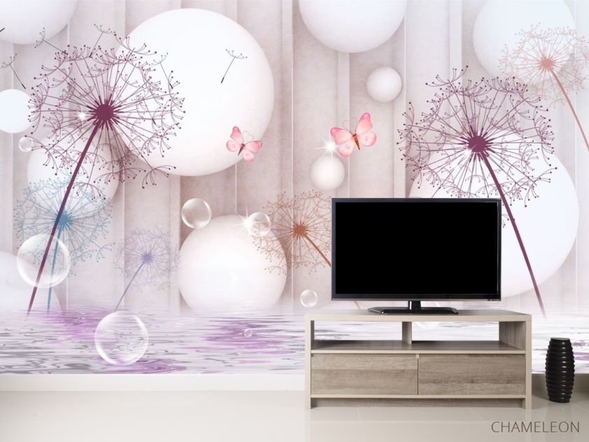 Фотообои одуванчики и шары - 2