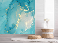 Фотошпалери Блакитний Fluid art - 2