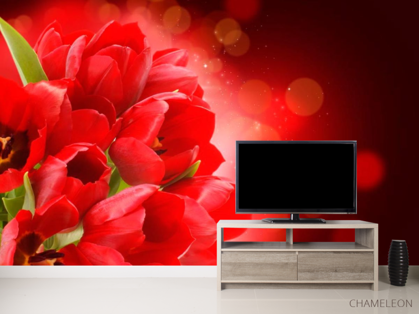 Фотообои Алые тюльпаны - 2