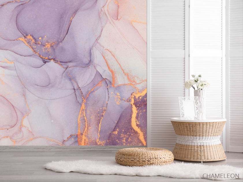 Фотошпалери рожевий флюїд арт - 2