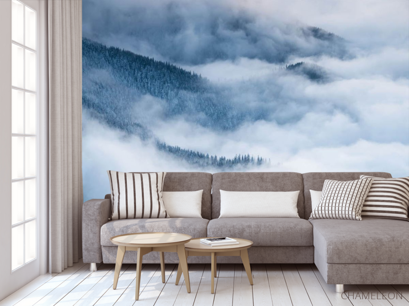 Фотообои Туманные горы и ели - 3