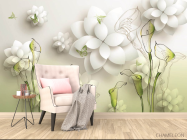 Фотообои 3д цветы каллы - 4