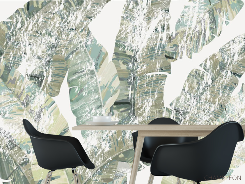 Фотошпалери Бананові листя з потертостями - 1