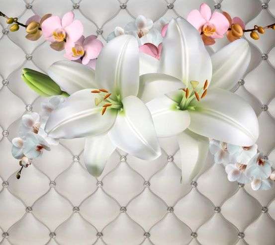 Фотошпалери Лілія на тканини 22135