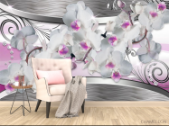 Фотообои Орхидея и абстракция 3d - 4