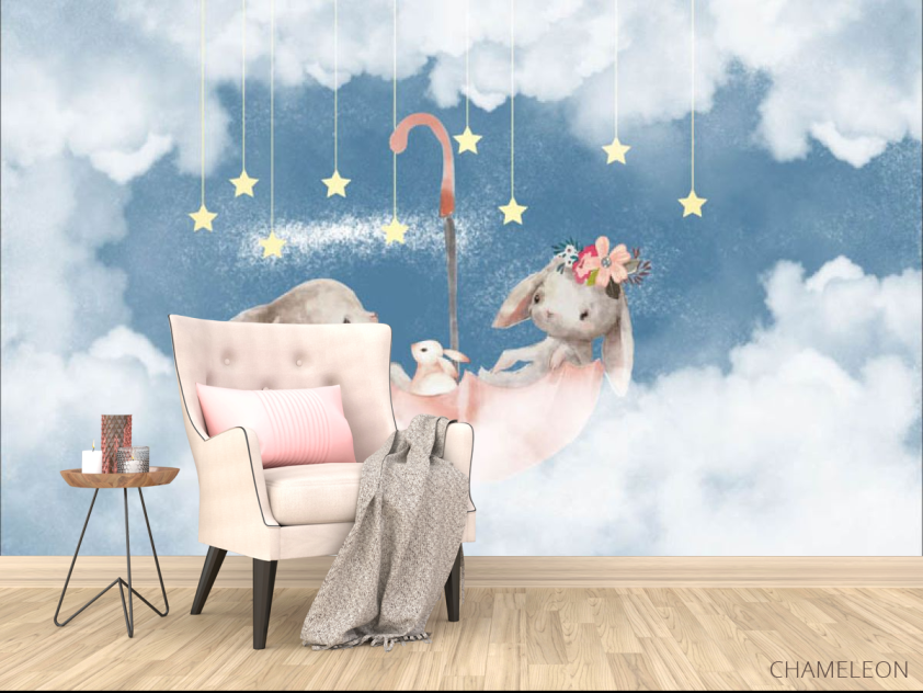 Фотообои Зайки на тучках - 4