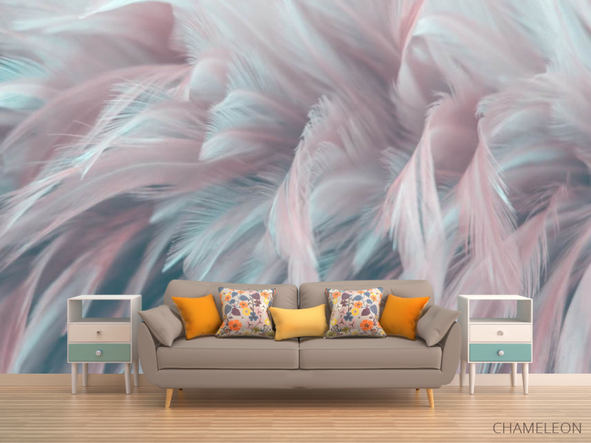 Фотообои Розовые перья - 1