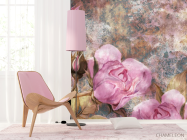Фотошпалери Рожеві троянди Мальовані - 4