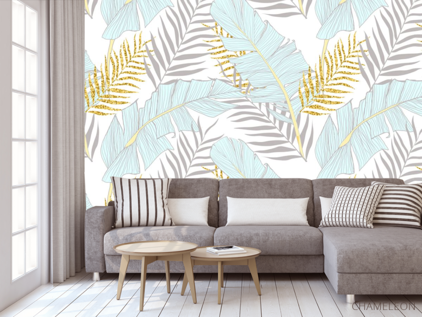 Фотообои перья с золотом - 3