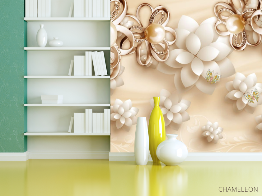 Фотошпалери Золоті брошки 3д - 3