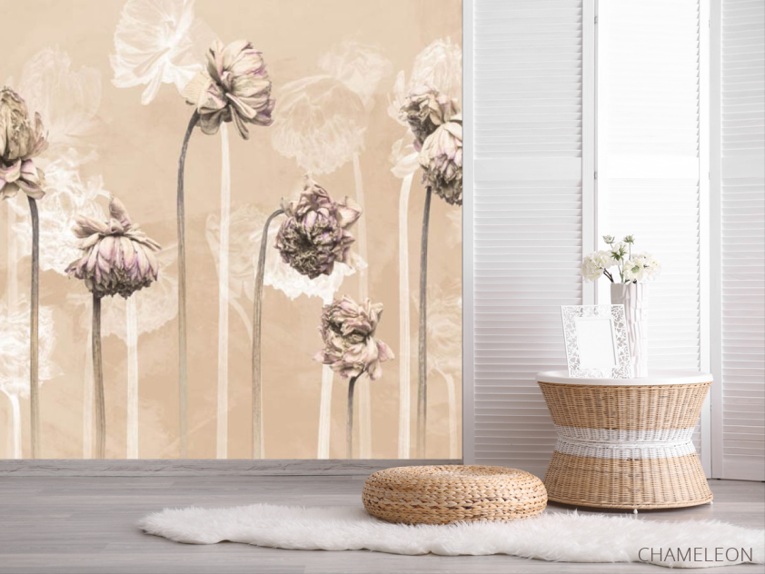 Фотошпалери мінімалістичні квіти - 2