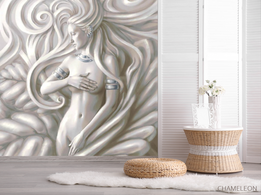 Фотошпалери абстрактна дівчина з ефектом 3д - 2