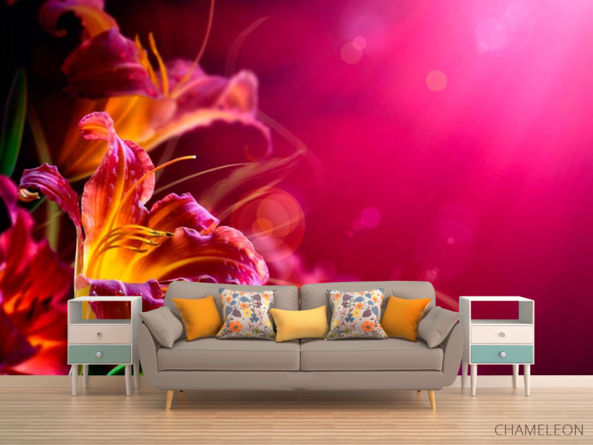 Фотообои Малиновые лилии - 1