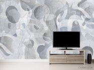 Фотообои Геометрические силуэты синяя - 2