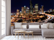 Фотообои Высотки ночного города - 3