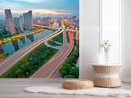 Фотошпалери Набережна, вогні, захід - 2