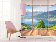 Фотошпалери Вид з вікна на озеро - 4