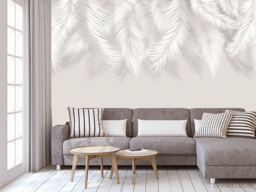 Фотообои нежные тропические листья - 3