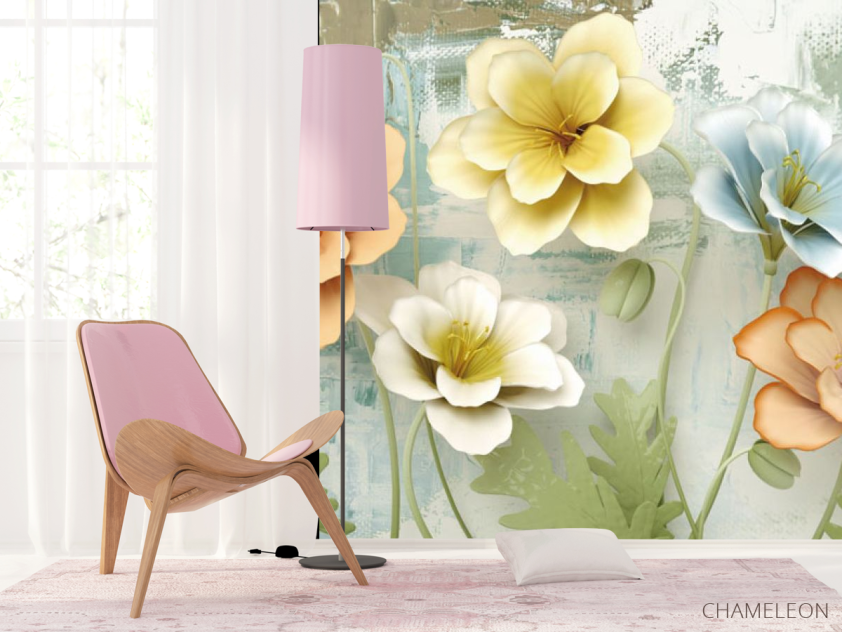 Фотошпалери 3Д квіти об'ємні - 4