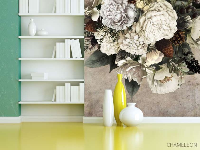 Фотошпалери квіти зі стелі - 3