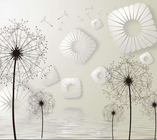 Фотообои 3д одуванчики 22935