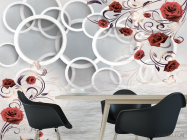 Фотошпалери Троянди і кола 3d - 1