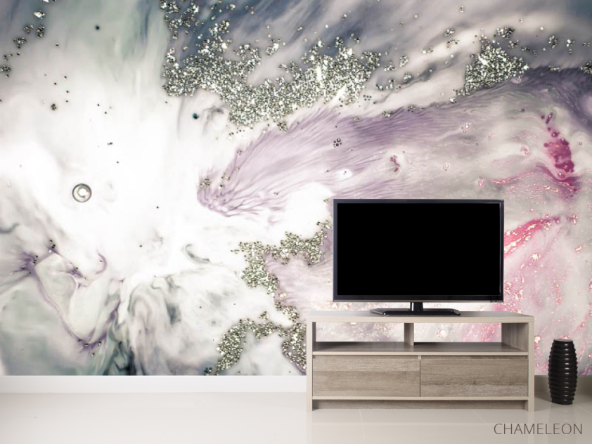 Фотообои fluid art с серебром - 2