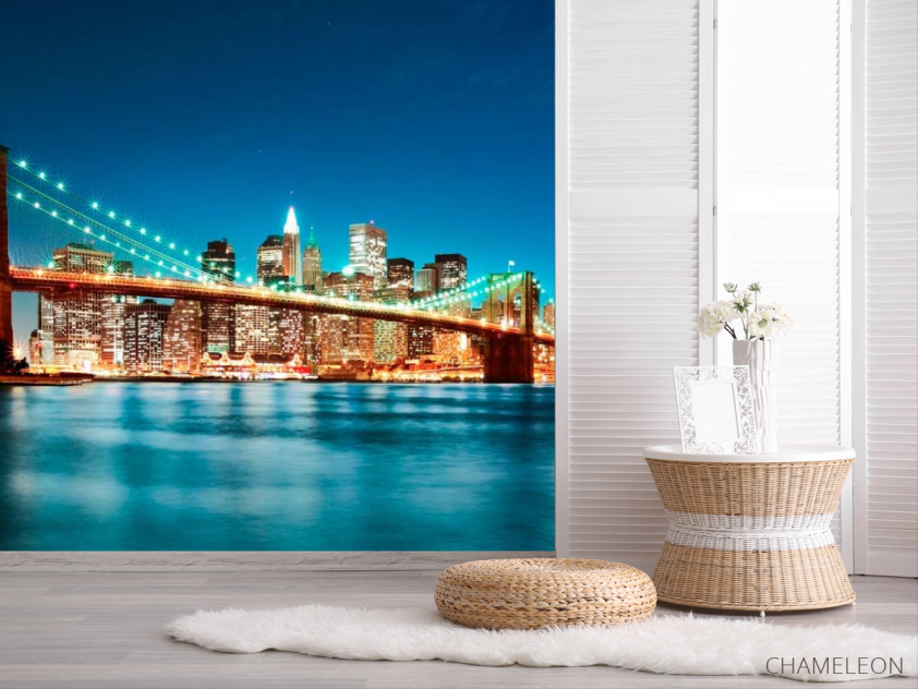 Фотошпалери Міст нічного New York - 2
