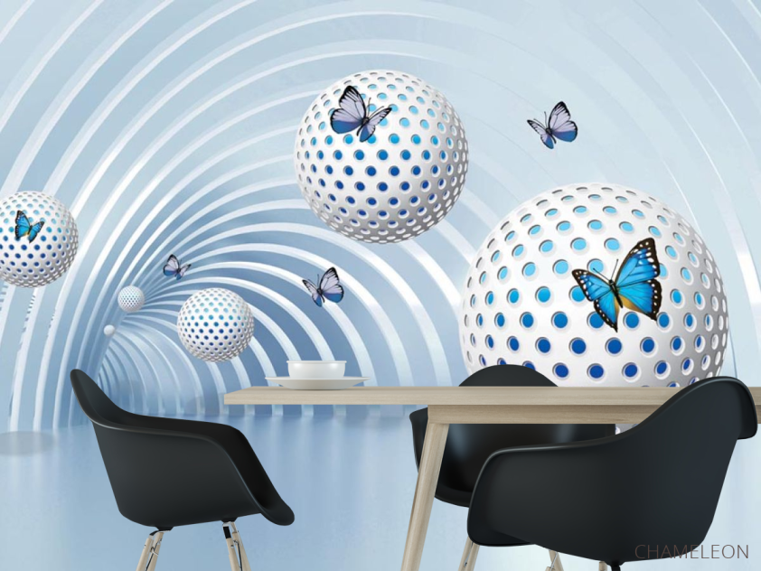 Фотошпалери Сфери з метеликами - 1