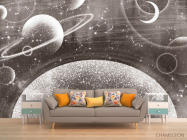 Фотообои Дизайнерская планета зеленый оттенок - 1