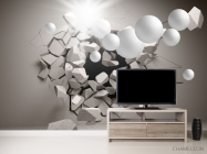 Фотообои 3д стена с шарами - 2