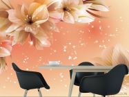 Фотошпалери 3D чарівні квіти - 1