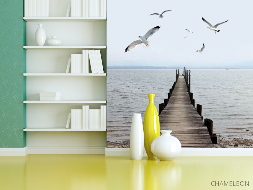 Фотошпалери Пірс з чайками - 3