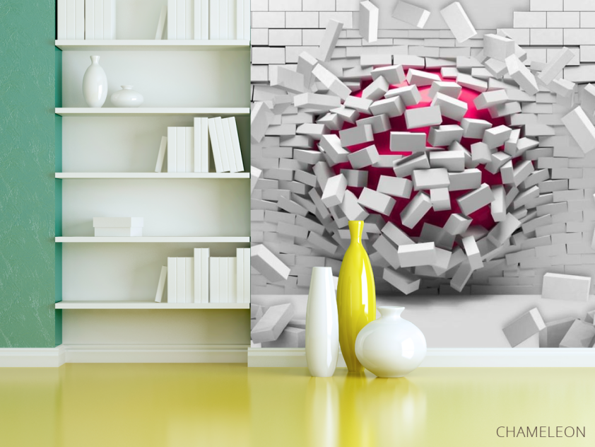 Фотошпалери 3d цегляна стіна - 3