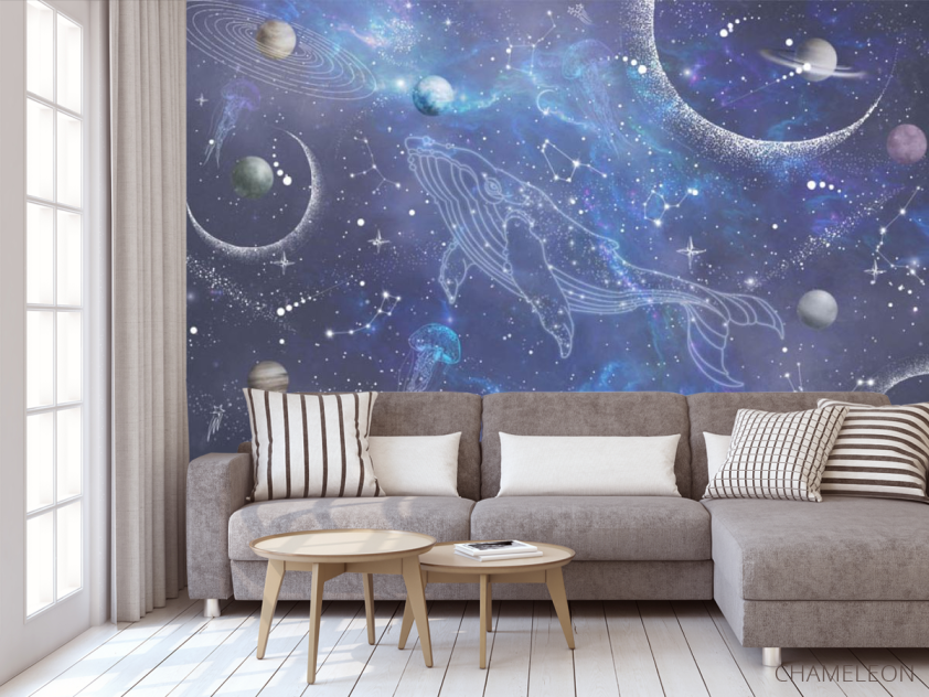 Фотообои Кит и звёдное небо - 3