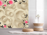 Фотошпалери Троянди і кола 3d - 2