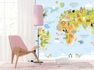 Шпалери в дитячу Карта - 4