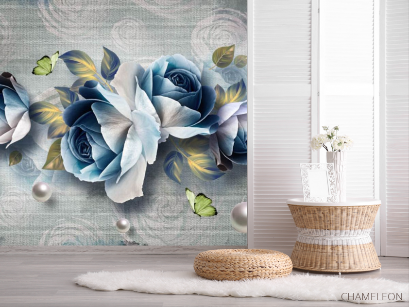 Фотошпалери Сині квіти - 2