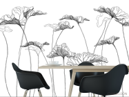 Фотошпалери квіти лінії - 1