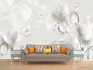 Фотообои 3d пионы - 1