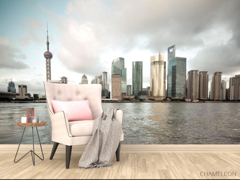 Фотообои Море, дома, тучи - 4