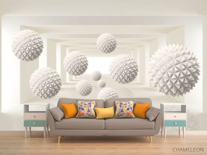 Фотообои 3d сферы в тоннеле - 1