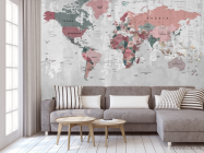 Фотообои Карта на бетоне - 3