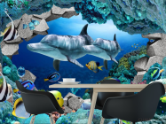 Фотошпалери 3D морські тварини - 1