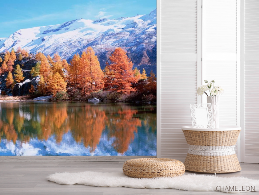 Фотошпалери Сніг,гори, осінь - 2