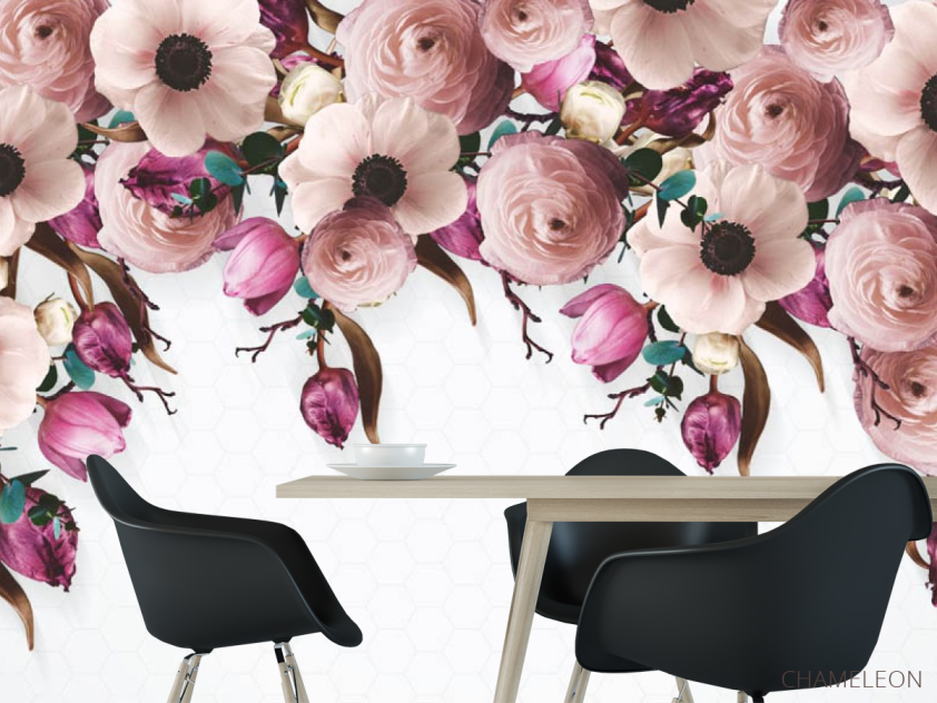 Фотошпалери Рожевий мікс з квітів - 1